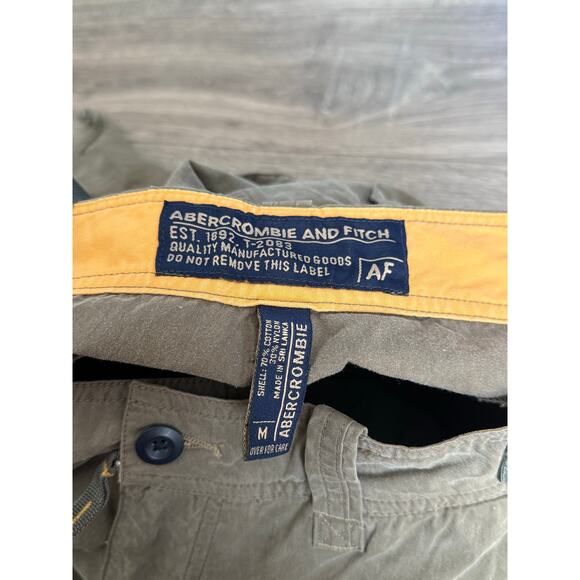 Abercrombie Fitch Pants Men M Green VTG 90s Y2K Paratrooper Baggy Cargo Wide Leg - Picture 8 of 14